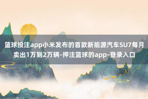 篮球投注app小米发布的首款新能源汽车SU7每月卖出1万到2万辆-押注篮球的app-登录入口