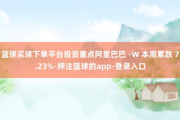 篮球买球下单平台投资重点阿里巴巴 -W 本周累跌 7.23%-押注篮球的app-登录入口